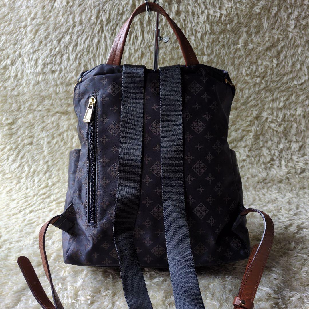 russet　ラシット　総柄　バックパック　ナイロン×レザー　リュック