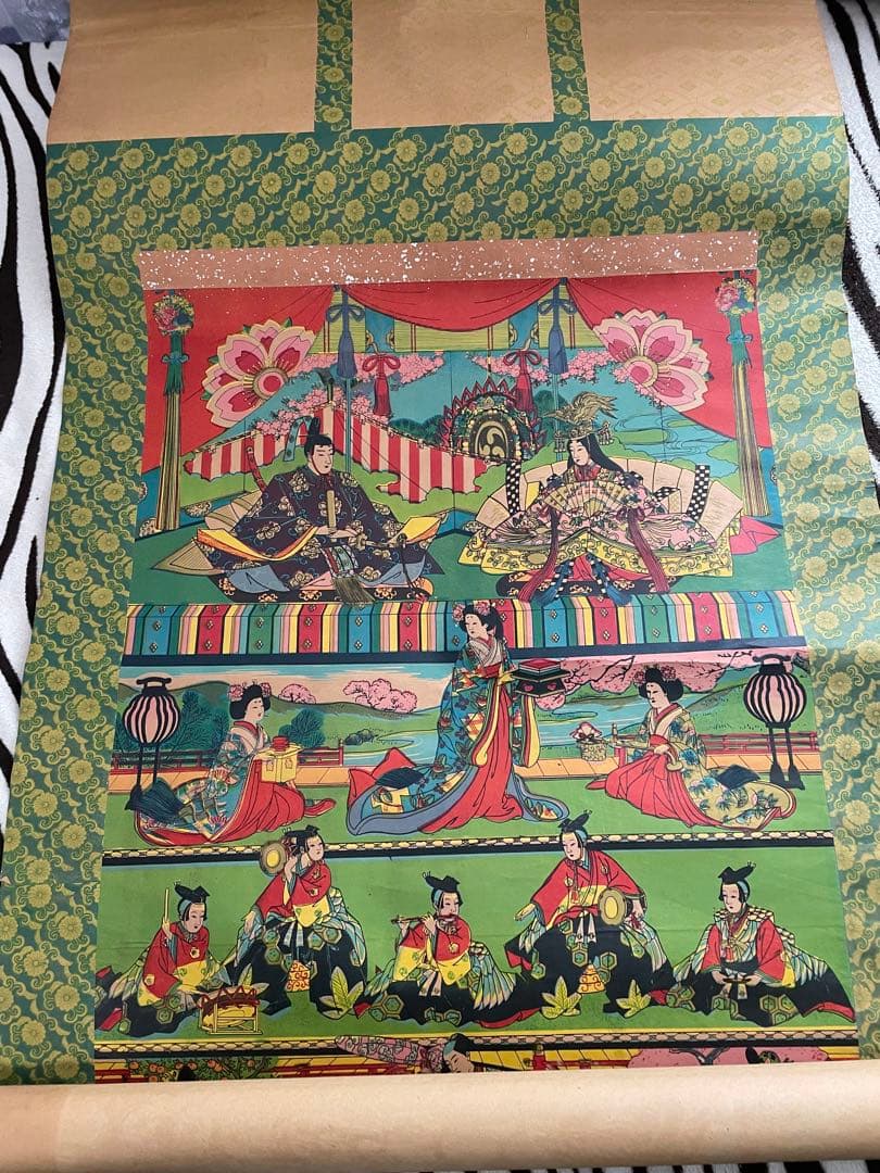 ひな祭り 掛け軸 伝統的な絵柄