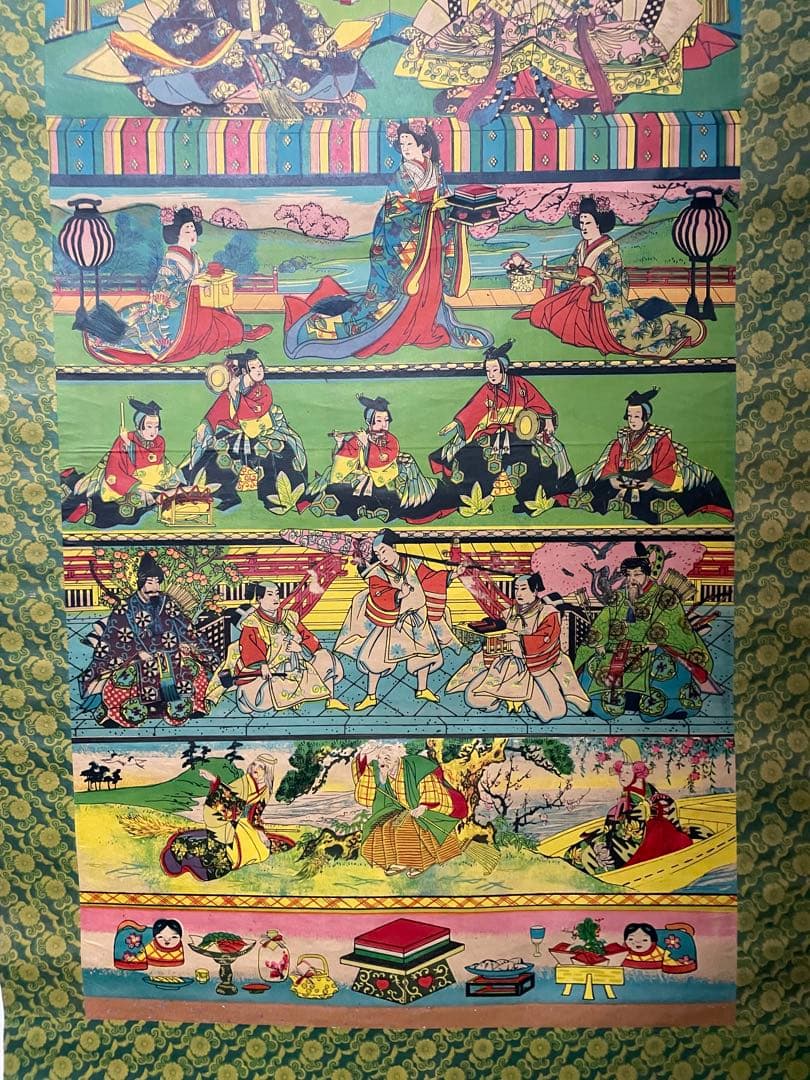 ひな祭り 掛け軸 伝統的な絵柄