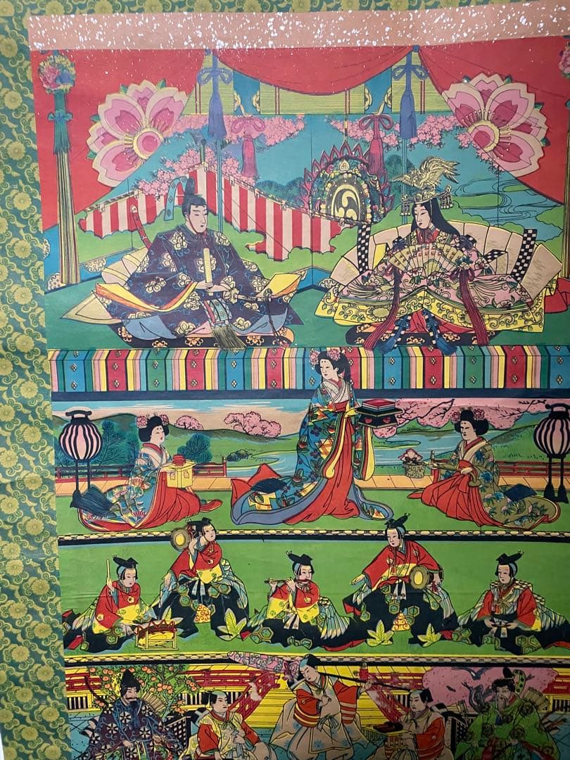 ひな祭り 掛け軸 伝統的な絵柄