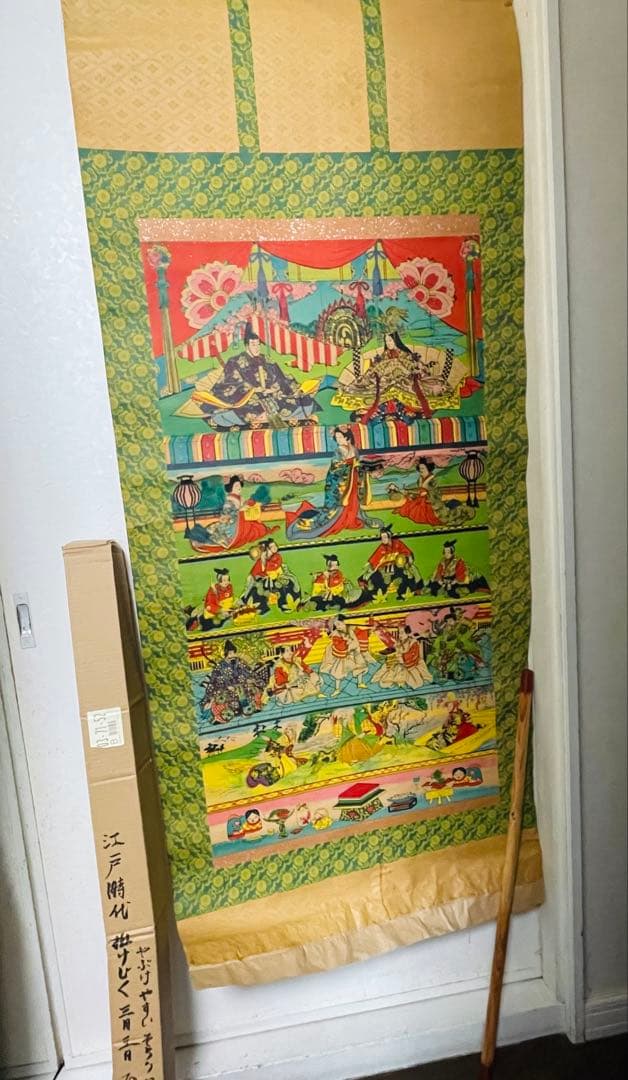 ひな祭り 掛け軸 伝統的な絵柄