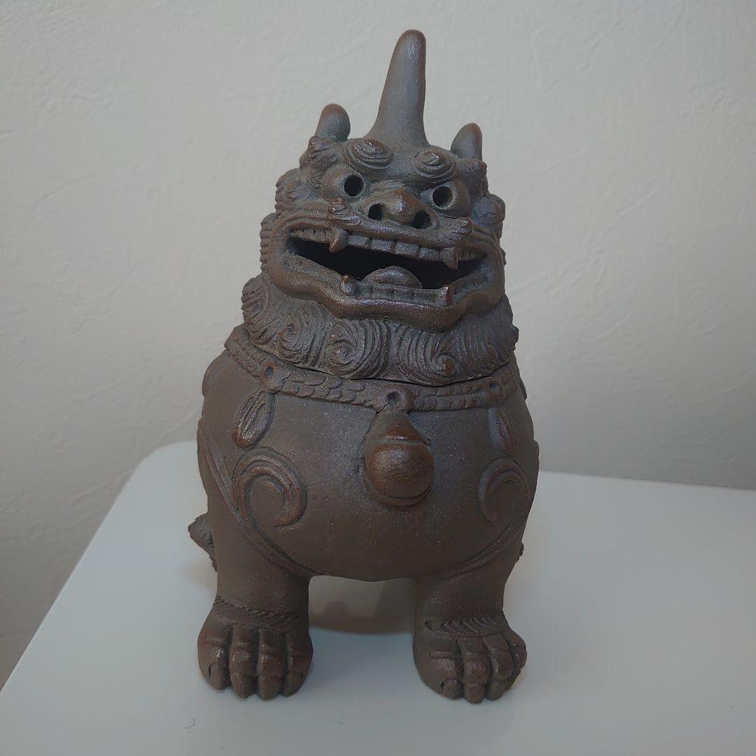 【希少】香炉シーサー やちむん　壺屋焼
