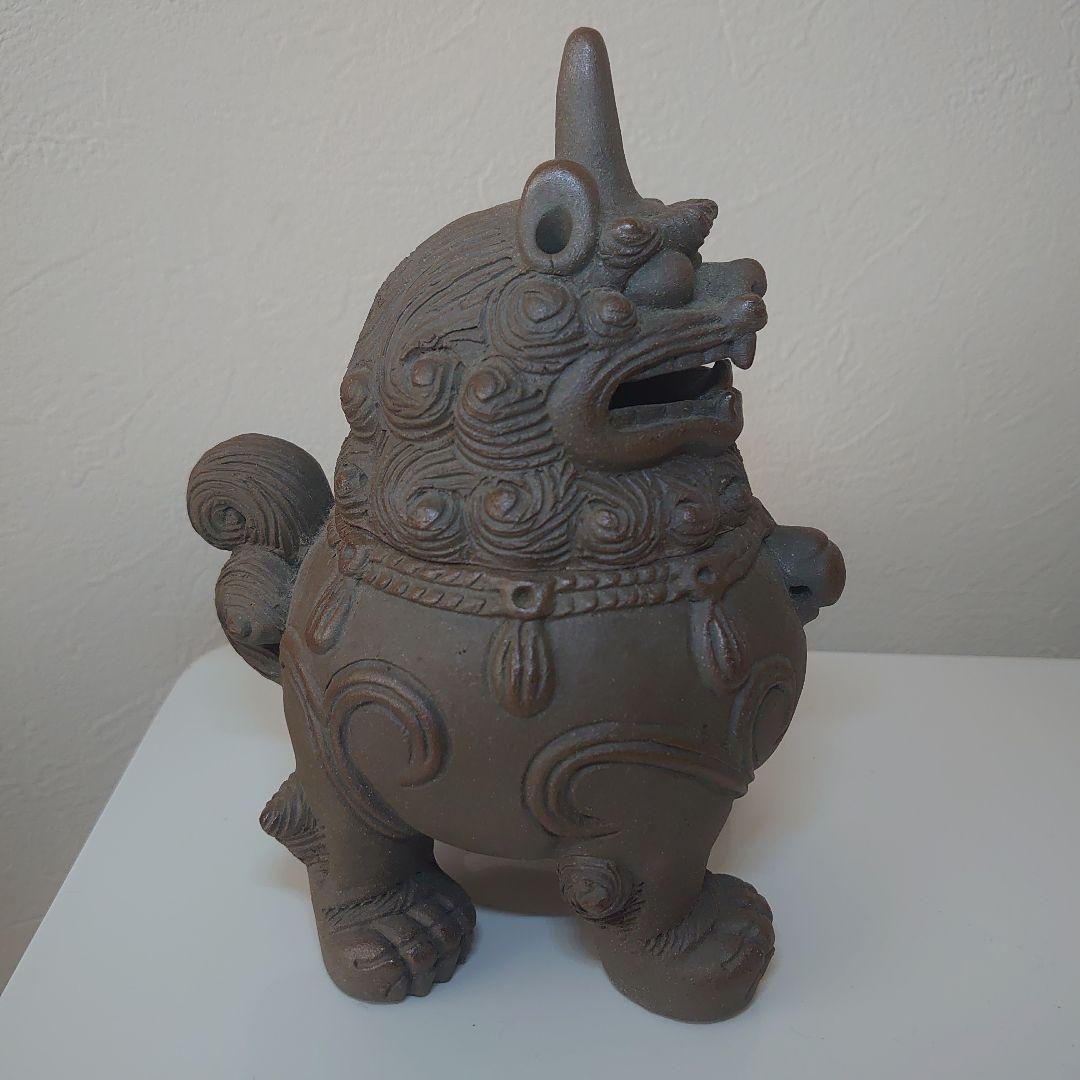 【希少】香炉シーサー やちむん　壺屋焼