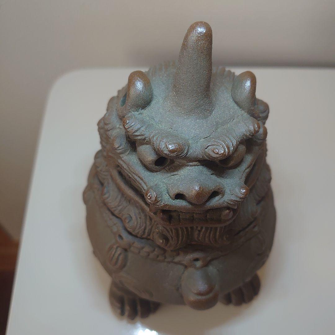 【希少】香炉シーサー やちむん　壺屋焼