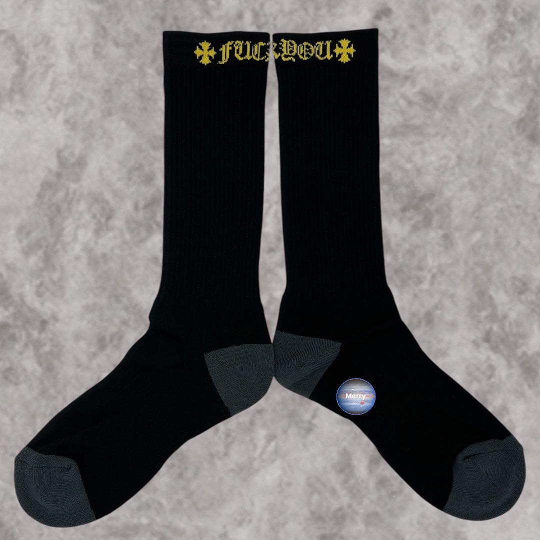 【新品】CHROME HEARTS ブラックソックス Mサイズ(25〜27㎝)