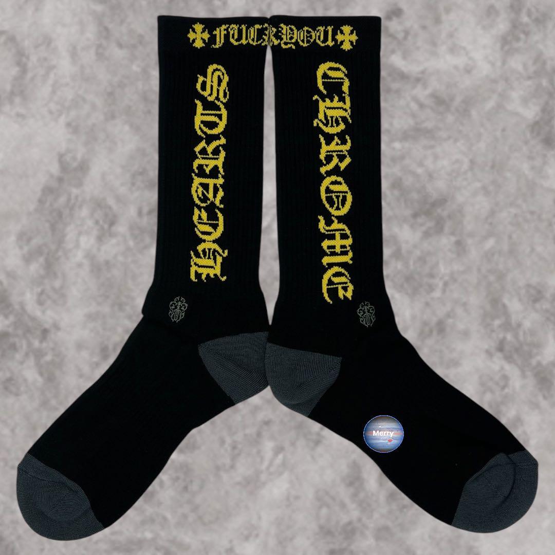 【新品】CHROME HEARTS ブラックソックス Mサイズ(25〜27㎝)
