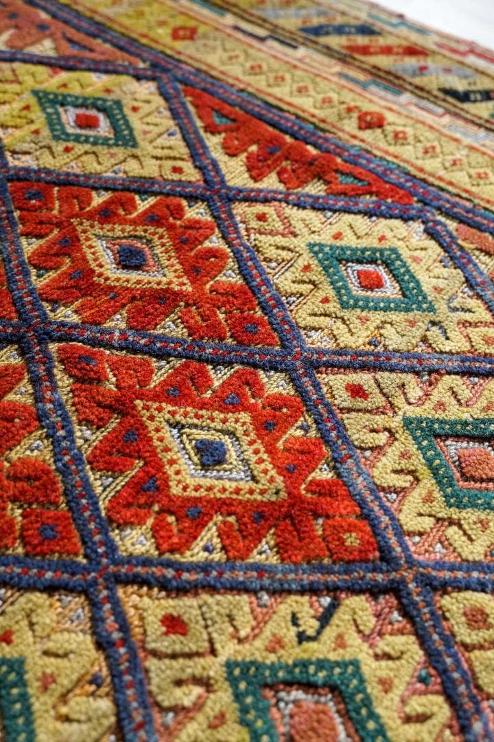 126×93cm　アフガニスタン の マシュワニ手織り キリム トライバルラグ