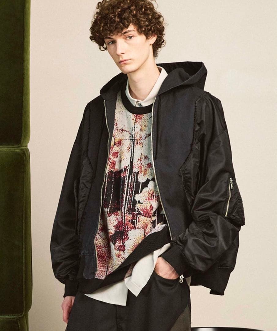 MAISON SPECIAL 異素材コンビドッキング プライムオーバー MA-1