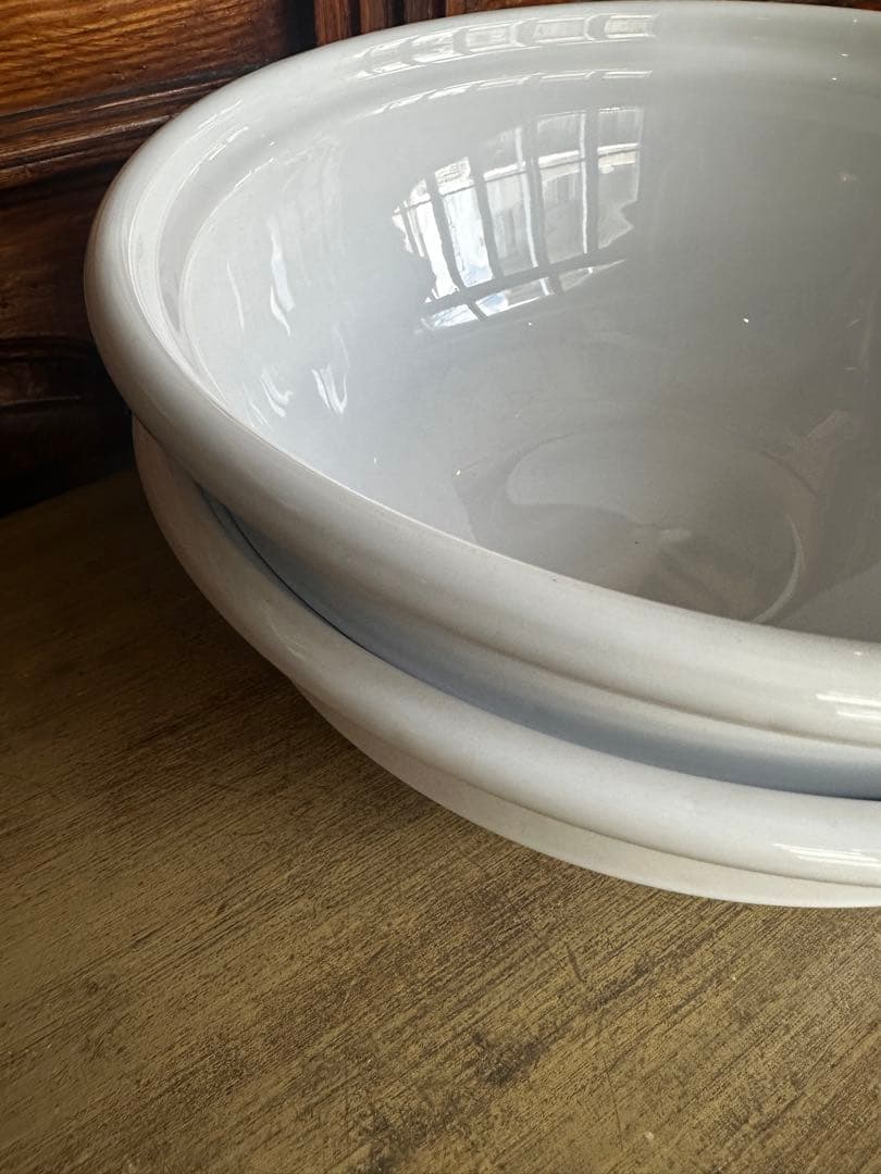 未使用　27cmエミールアンリ　ホワイト大型ボール2個セット