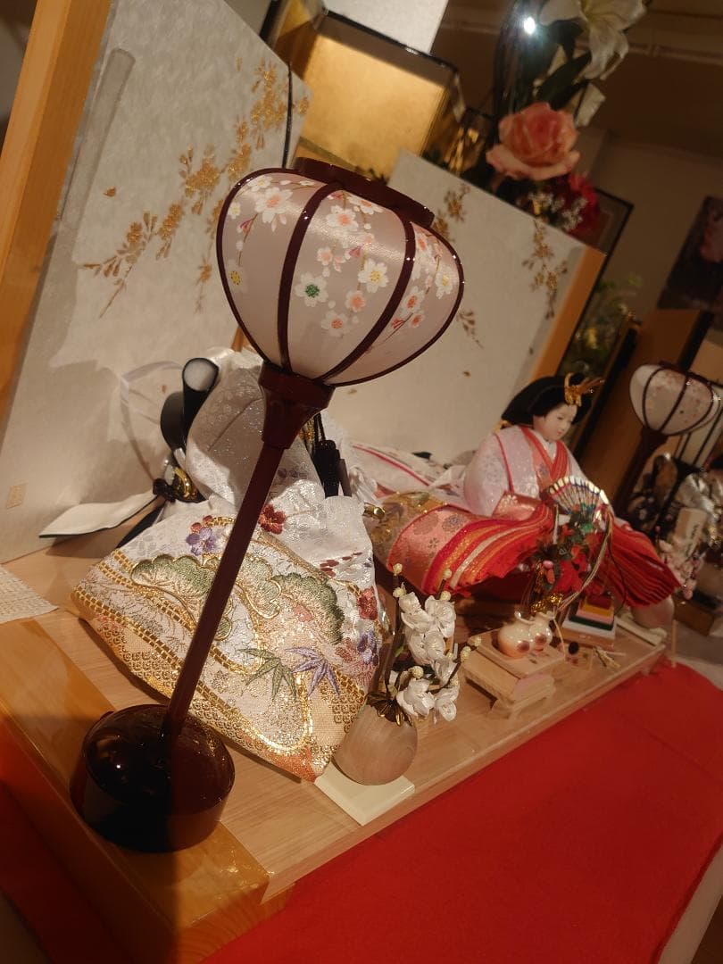 ●金襴衣装三人官女（大）　キラキラ入り　●おひなさま　●お雛様