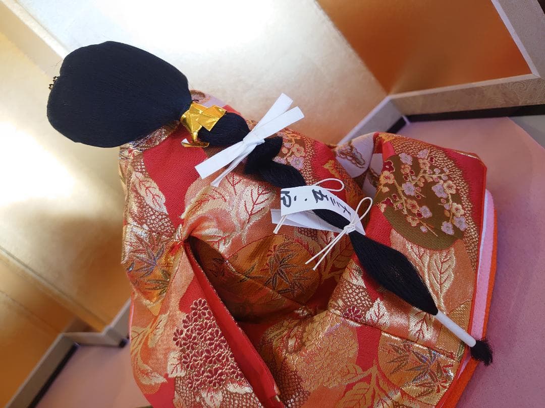 ●金襴衣装三人官女（大）　キラキラ入り　●おひなさま　●お雛様