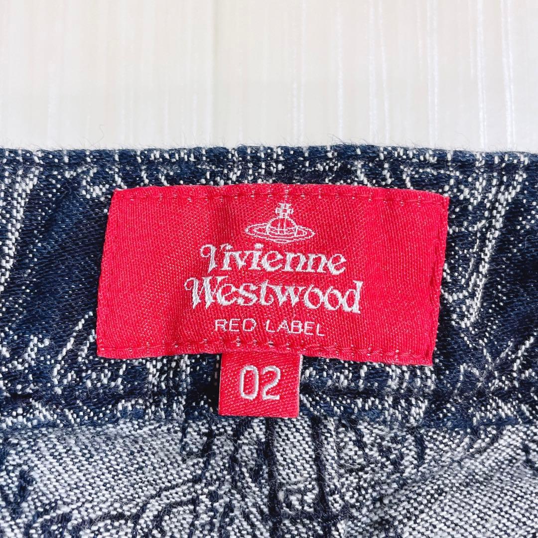 美品✨ Vivienne Westwood インディゴ デニムパンツ オーブ柄