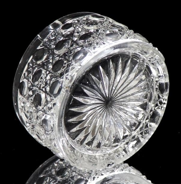 オールド・バカラ カメオ装飾 蓋物 アンティーク小物入れ ディアマン・ピエーリー