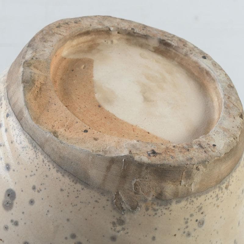 中国　磁州窯　鉄絵　花草文　高麗水指　共箱　V　9891A