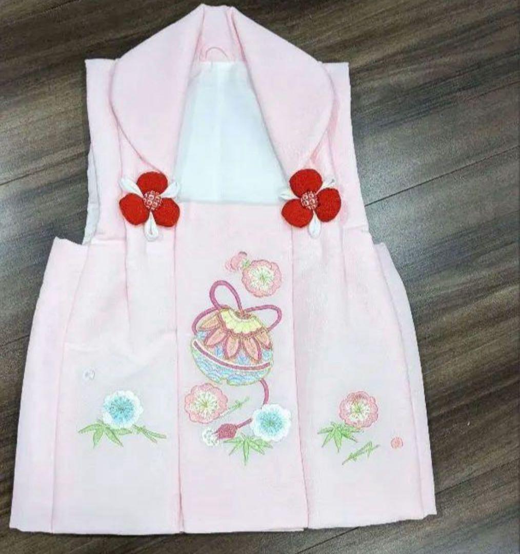 753 七五三衣装 ピンク 花柄 着物　3歳　女の子