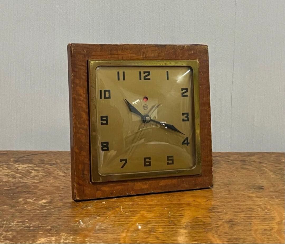 USA アンティーク　デスク　クロック　時計　ビンテージ インダストリアル