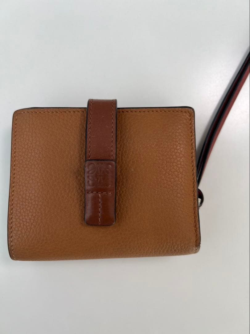 LOEWE 二つ折り財布 ブラウン コンパクト ウォレット