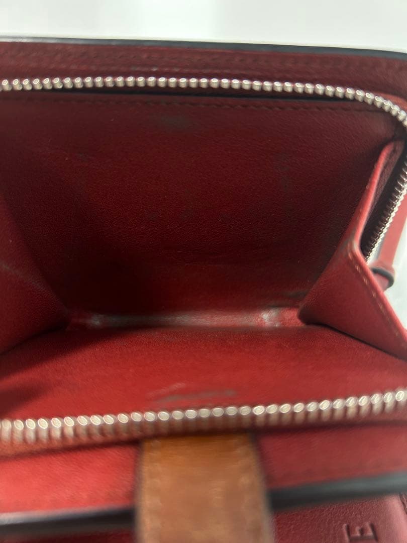 LOEWE 二つ折り財布 ブラウン コンパクト ウォレット