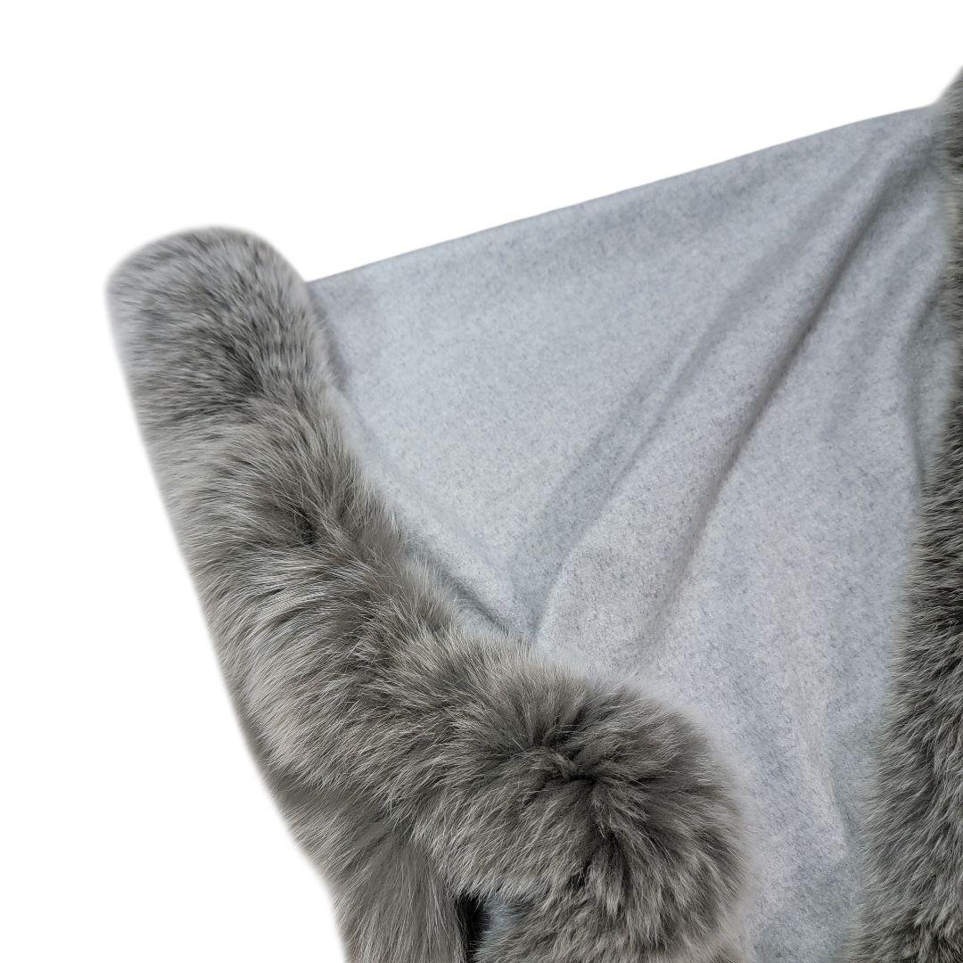 ほぼ未使用 グレースクラス Glace Class カシミヤフォックスストール