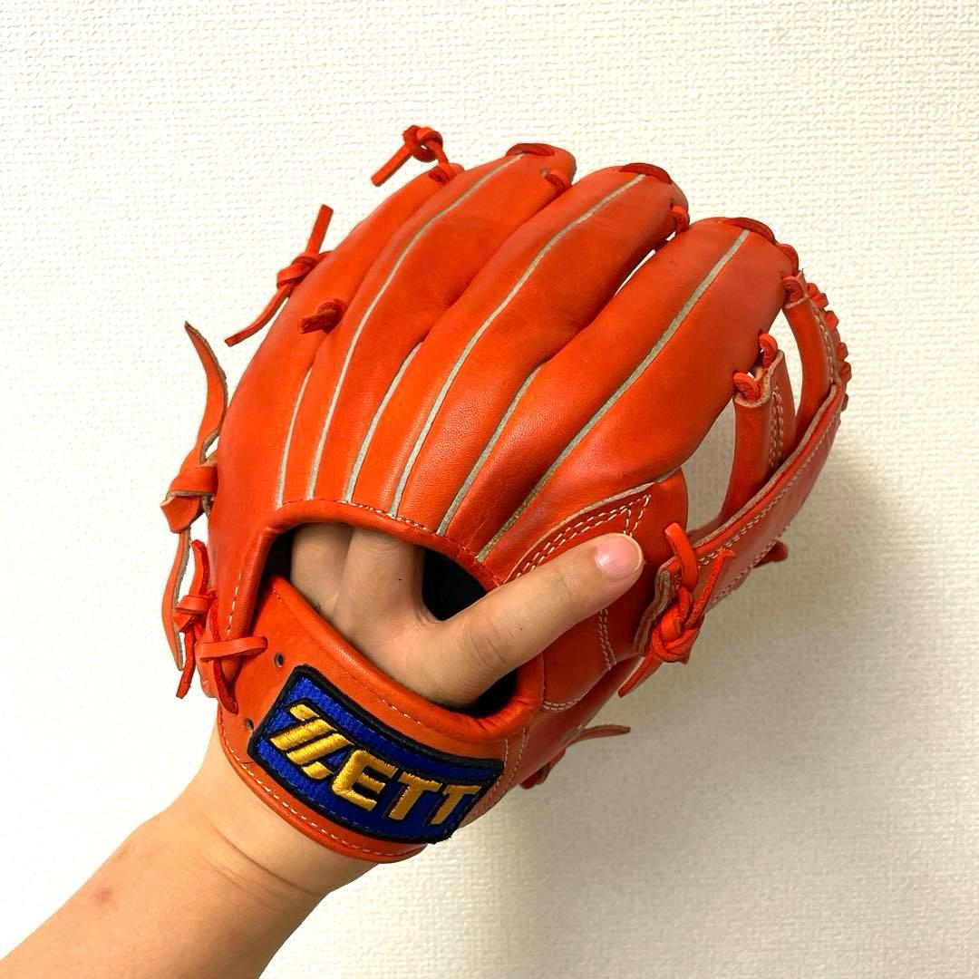 140 ZETT グランステイタス 極美品 即戦力 軟式少年 内野手用グローブ