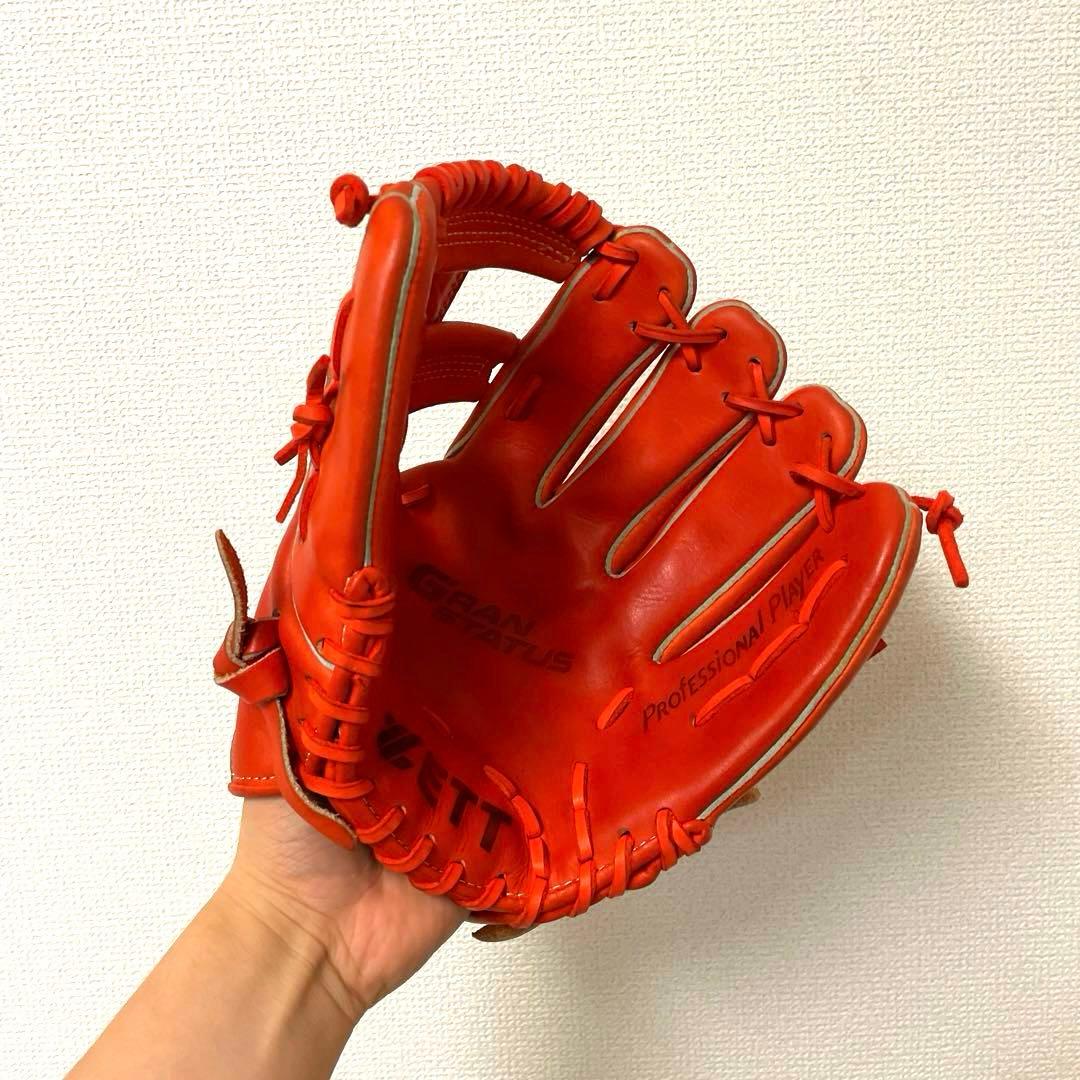 140 ZETT グランステイタス 極美品 即戦力 軟式少年 内野手用グローブ