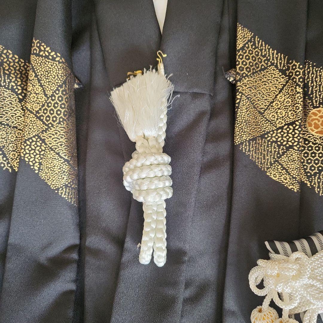 【本日値下げ中】七五三用　5歳　美品　 黒と金の伝統的和装　日本製