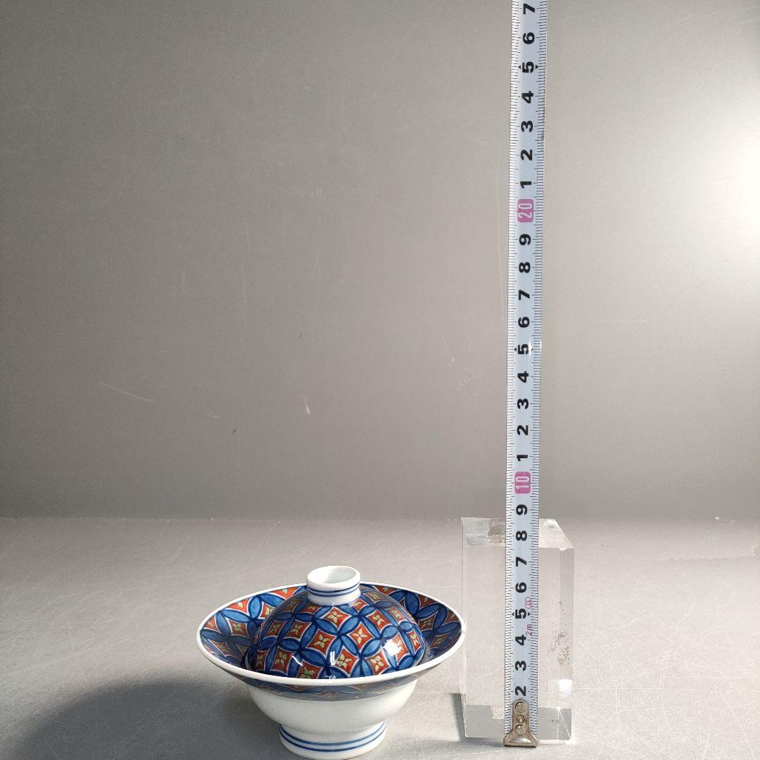 A1310-4/有田焼/源右衛門窯/染錦七宝文珍味入5客/銘々皿/懐石道具/