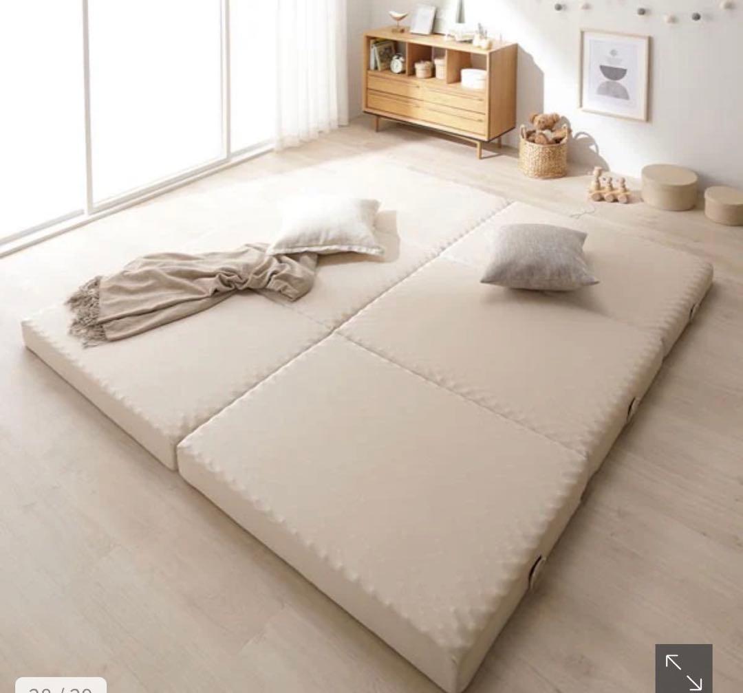 【値下げしました！】シングルサイズ　カバーが洗えるファミリーマットレス　ベージュ