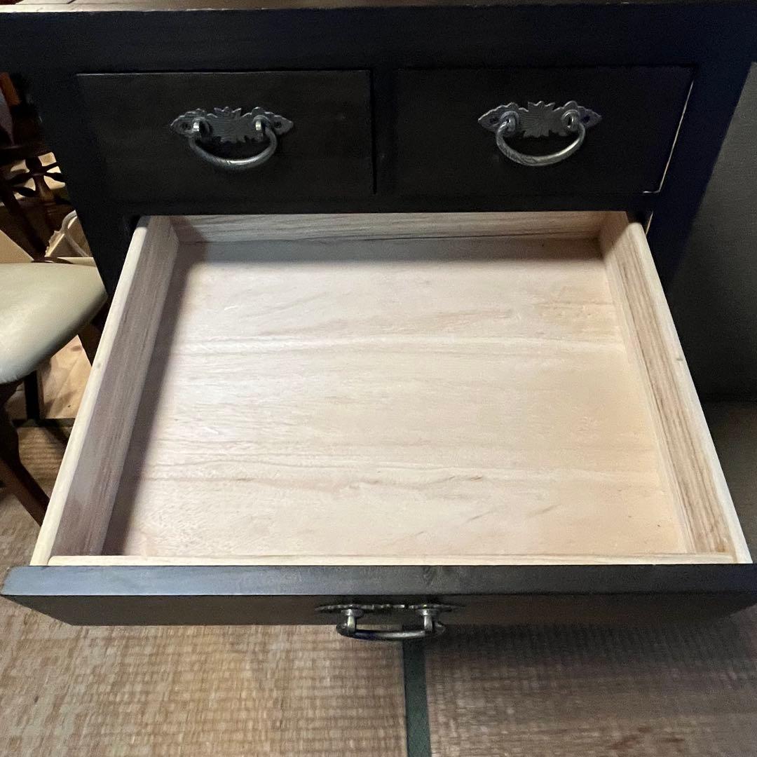 和箪笥 小箪笥 黒塗り 木製チェスト 6段 収納家具