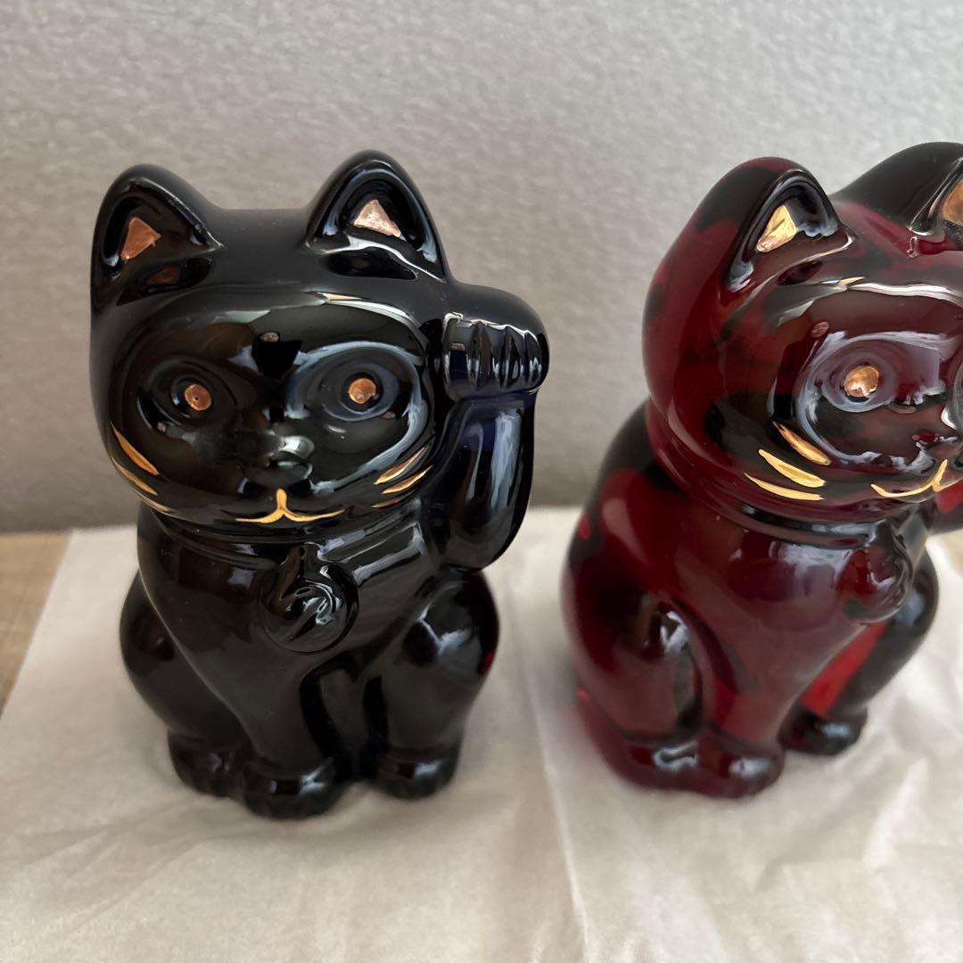 バカラ　まねき猫　ゴールド　ブルー　レッドbaccara