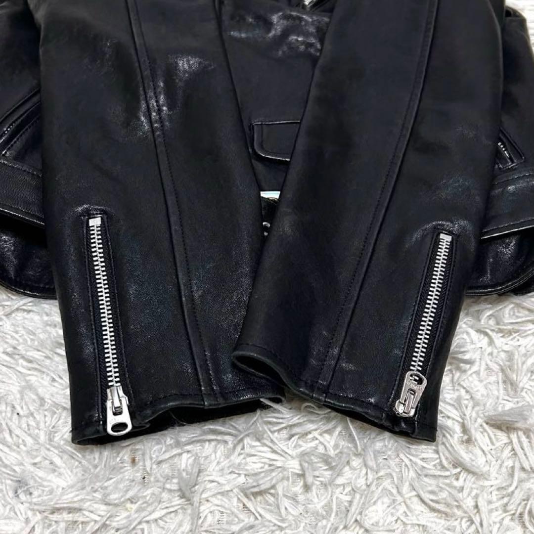 近年モデル　beautiful people ダブルライダース　ジャケット　黒