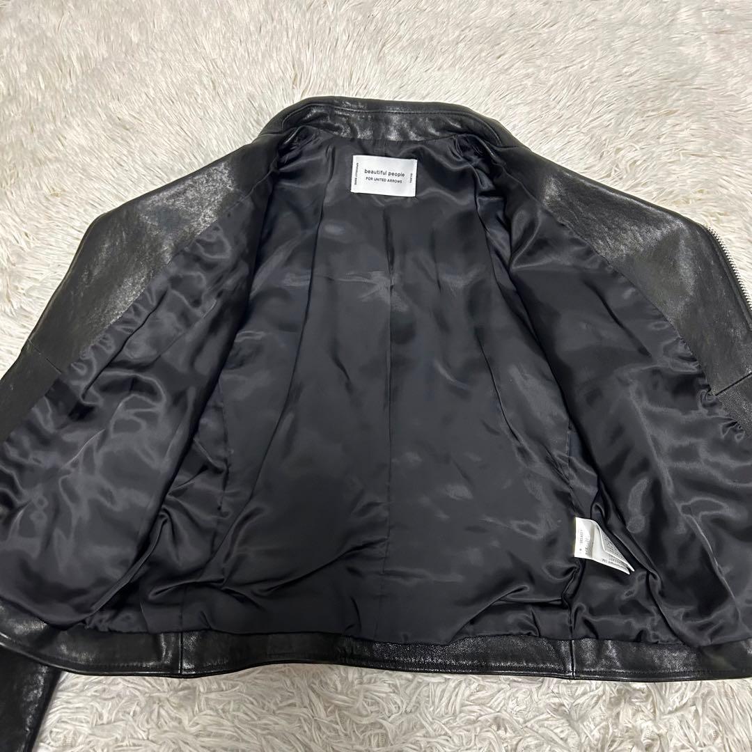 近年モデル　beautiful people ダブルライダース　ジャケット　黒