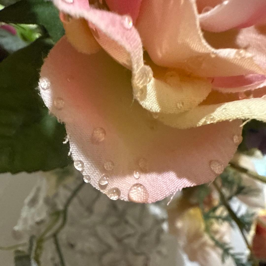 造花アレンジメント 花束 シルクフラワー 高さ約60㎝　花器32㎝