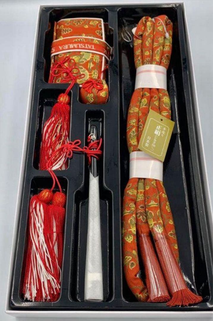 （63）七五三 はこせこセット 絹100% 龍村美術織物 日本製