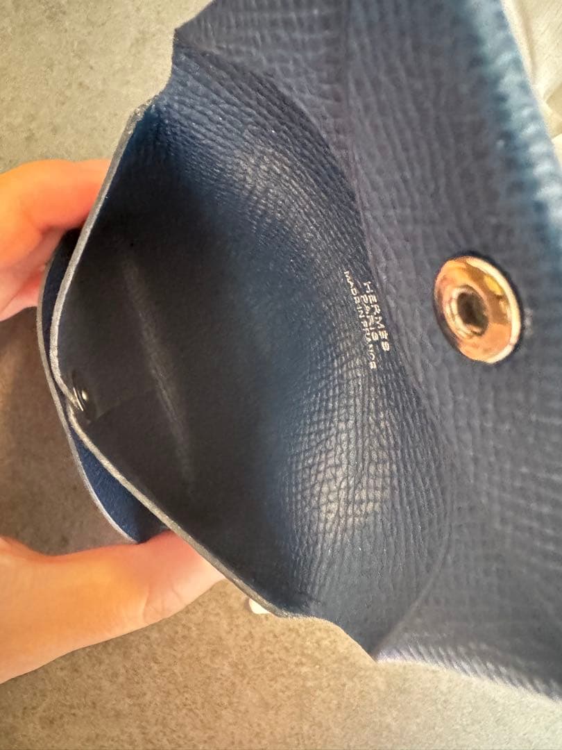 HERMES エルメス　ケース　バスティア　ネイビー