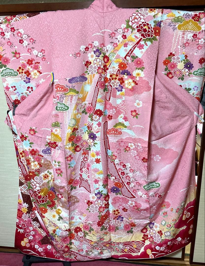 ピンク 和花 熨斗 振袖 身丈163