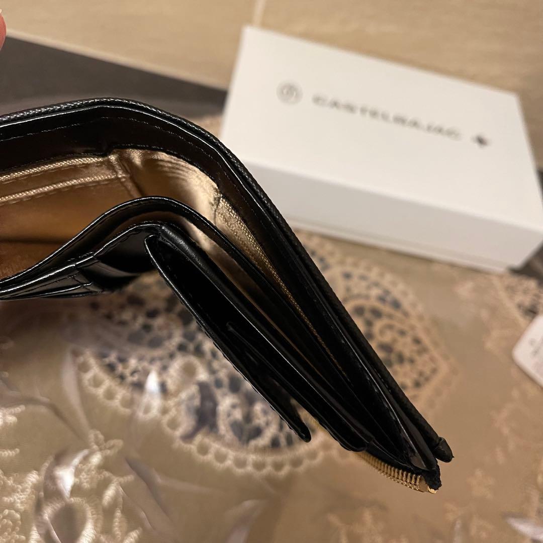 【新品】カステルバジャック　ラウンドファスナー折財布　黒　12,100円