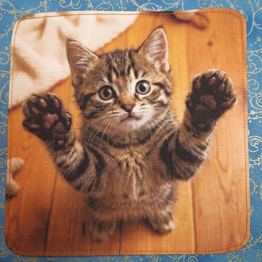 ご確認用　まるみ　ハンカチ　ねこちゃん柄　ハンドメイド1/20