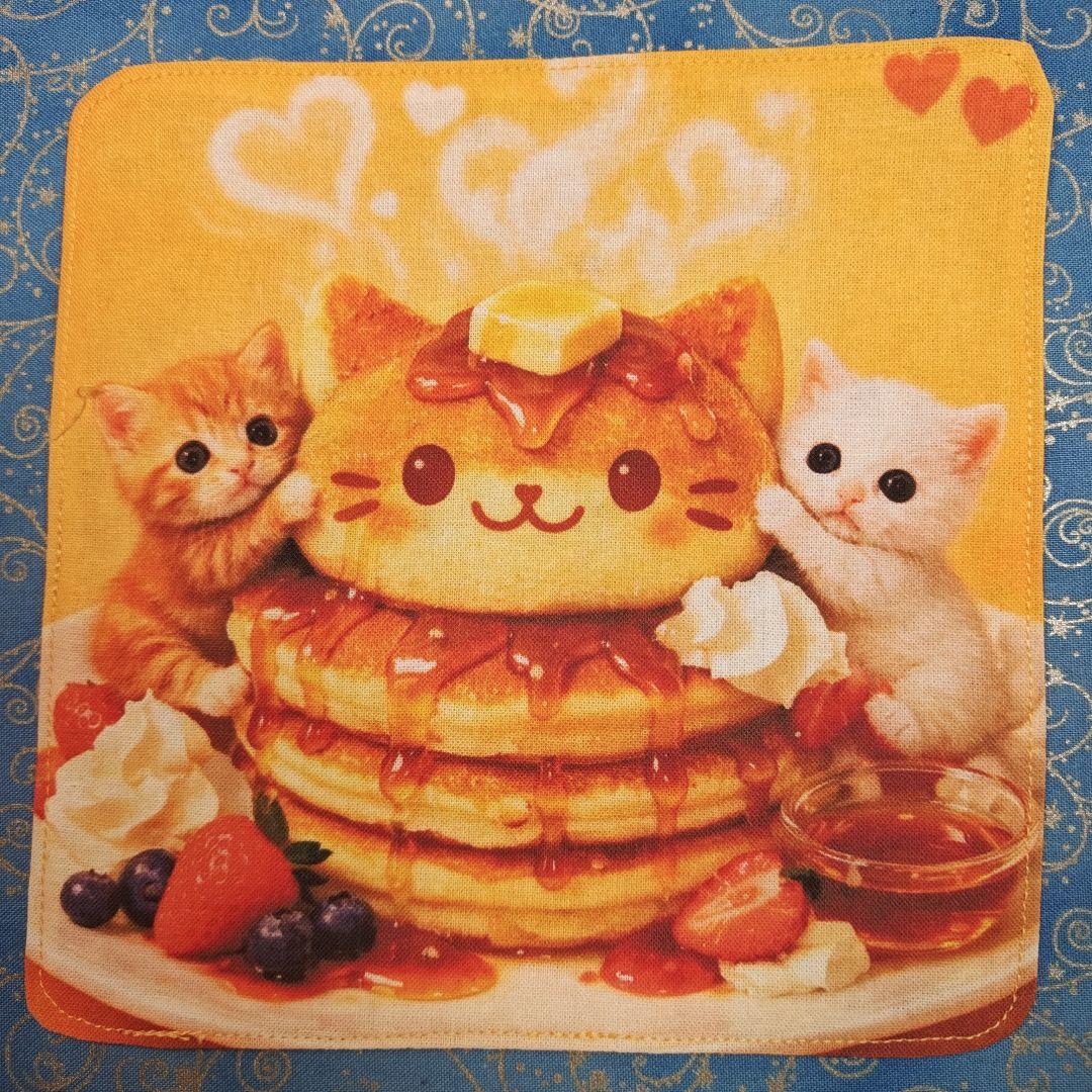 ご確認用　まるみ　ハンカチ　ねこちゃん柄　ハンドメイド1/20