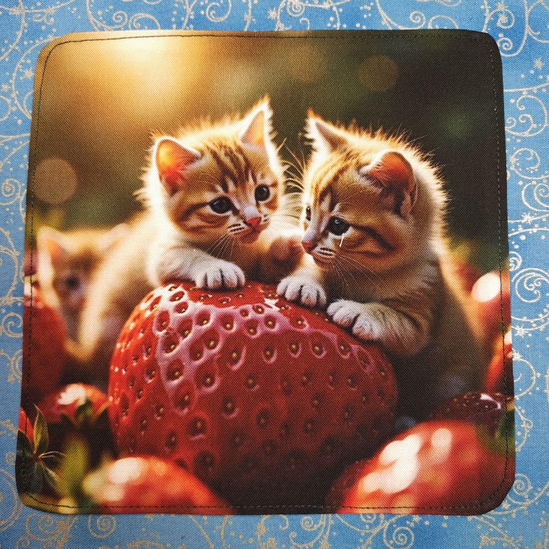 ご確認用　まるみ　ハンカチ　ねこちゃん柄　ハンドメイド1/20