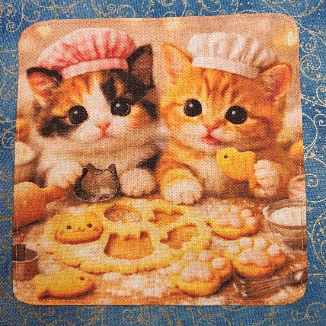 ご確認用　まるみ　ハンカチ　ねこちゃん柄　ハンドメイド1/20