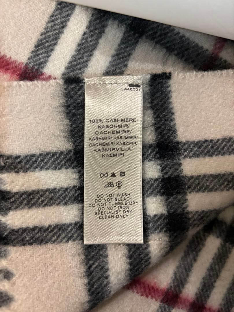 BURBERRY 100%カシミヤ チェックストール