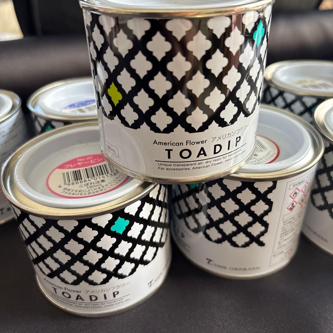 ②ディップ液8缶セットディップアート材料アメリカンフラワー材料