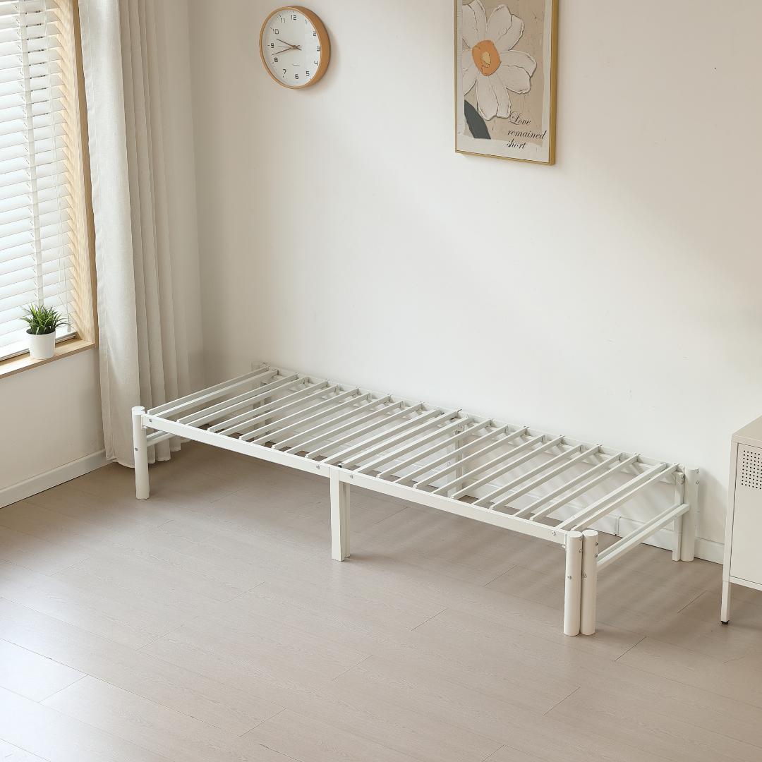 【ホワイト】ディベッド 伸長式ベッド シングル セミダブル 2way 伸縮 収納
