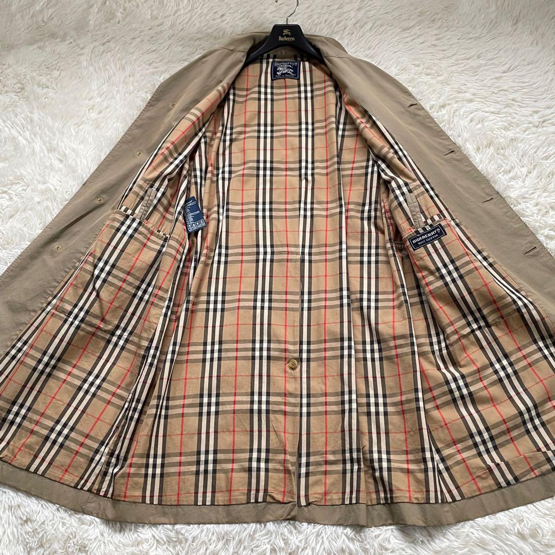 Burberrys バーバリーベージュ系ステンカラーコート裏地ノバチェック英国製