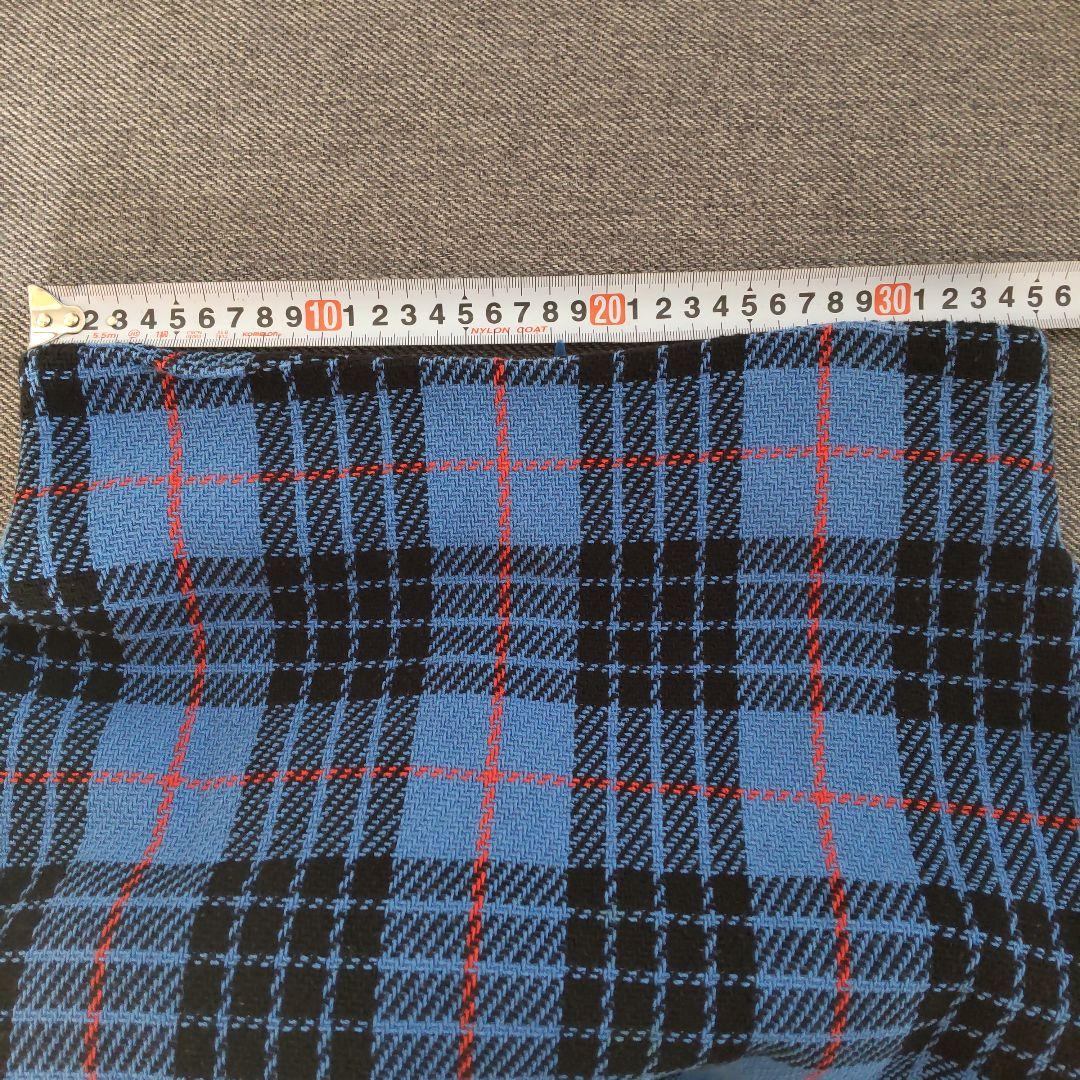 ヴェルメイユパーイエナ★ロングスカート タータンチェック ブルー 36