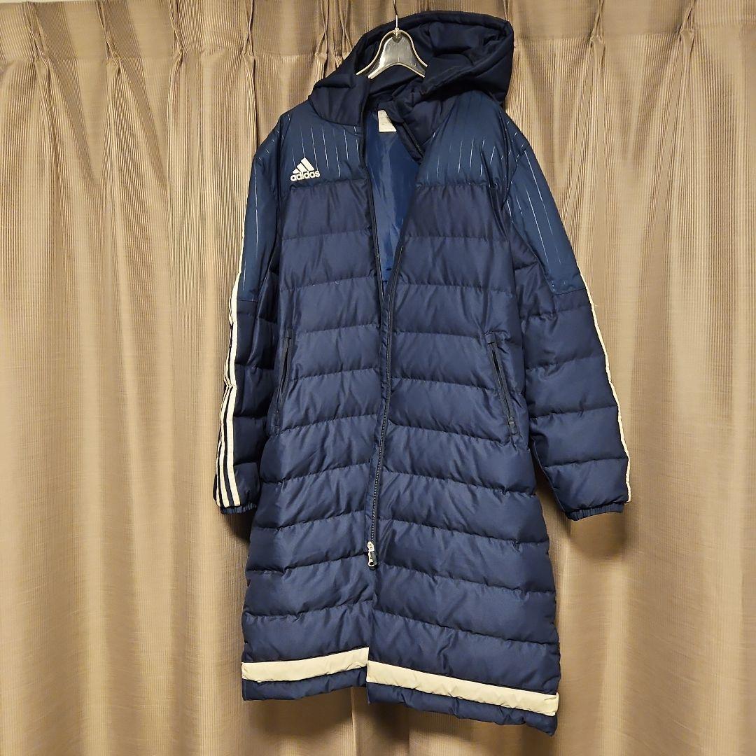adidas フード付きダウンコート 2XO ネイビー