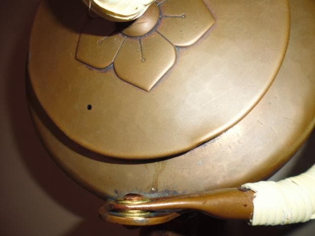 中古　京都　有次　銅やかん＊薬缶2.2Lくらい。茶沸かし