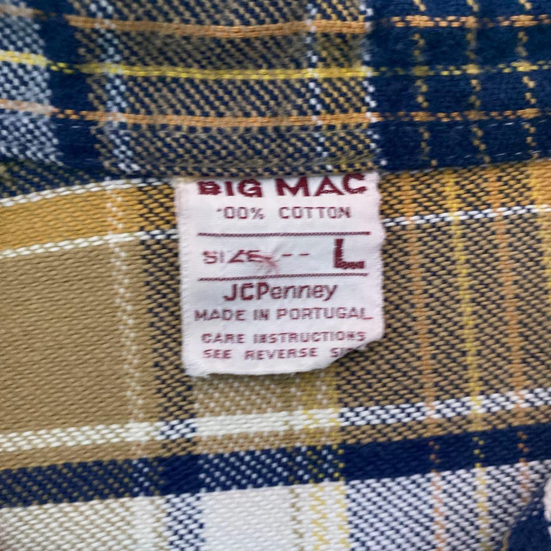 好配色　bigmac ネルシャツ ポルトガル製　ビンテージ