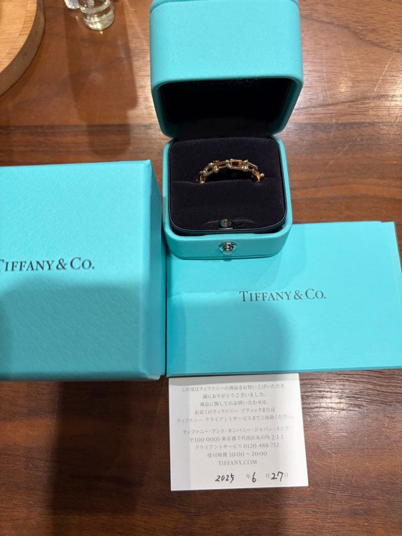 ティファニー　ハードウェア　マイクロリング ピンクゴールド